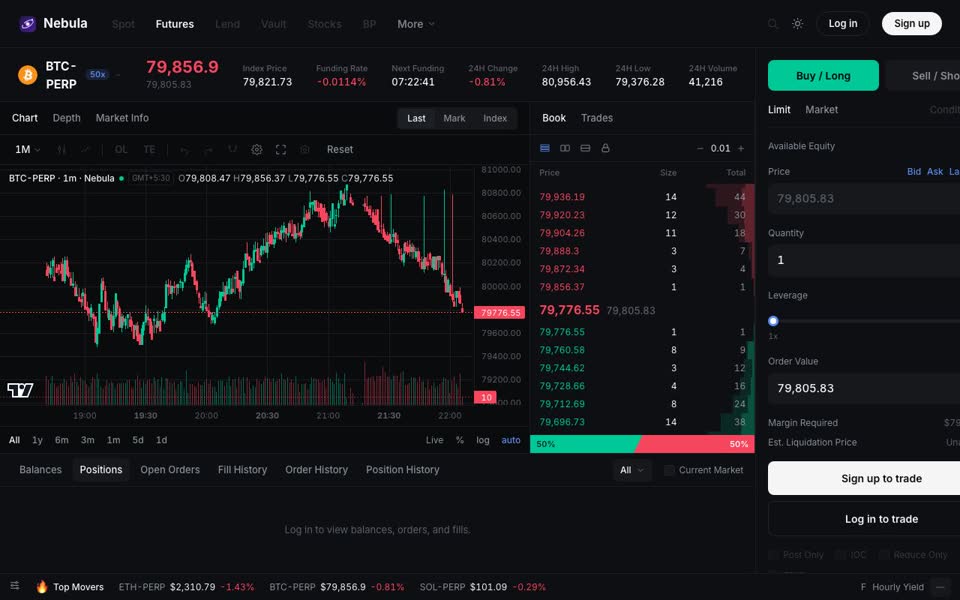 Nebula — Perpetuals exchange